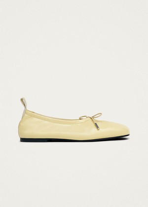 Rosalind Patent Vanilla Leather Ballet Flats from Alohas