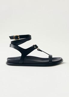 Kizzi Black Leather Sandals via Alohas