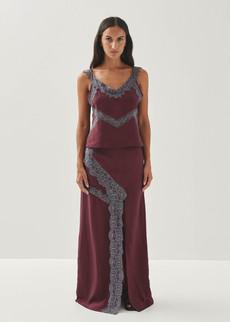 Hebe Burgundy Top via Alohas