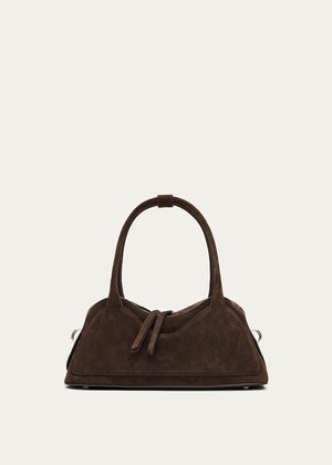 Hilma Suede Brown Leather Bag from Alohas