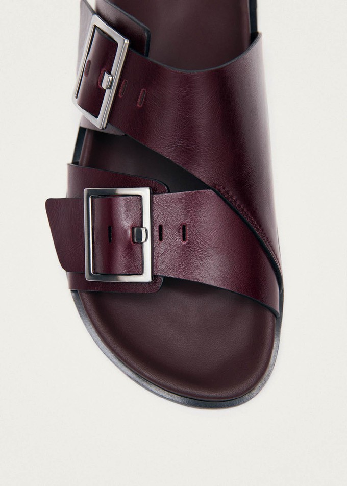 Alba Rift Burgundy Leather Sandals from Alohas