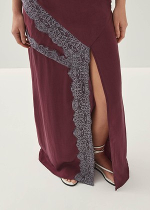 Nusa Burgundy Skirt from Alohas