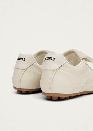 Tb.99 Cream Leather Sneakers from Alohas