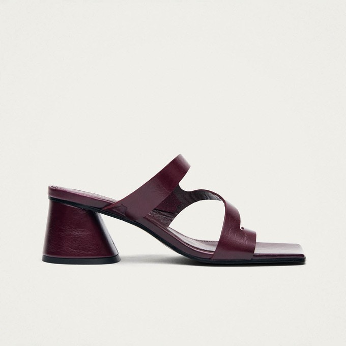 Orielle Rift Burgundy Leather Sandals from Alohas