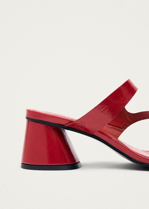 Orielle Rift Red Leather Sandals from Alohas
