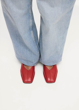 Sway Red Leather Ballet Flats from Alohas