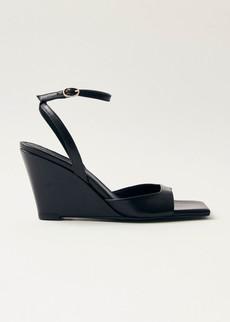 Riya Black Leather Sandals via Alohas