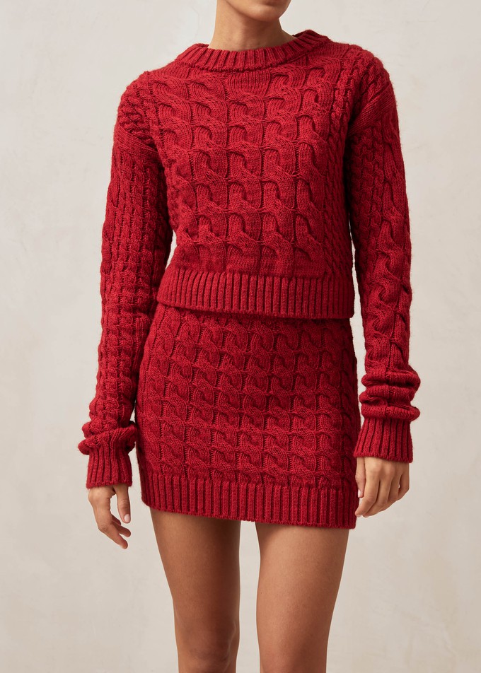 Blossom Red Tricot Sweater from Alohas