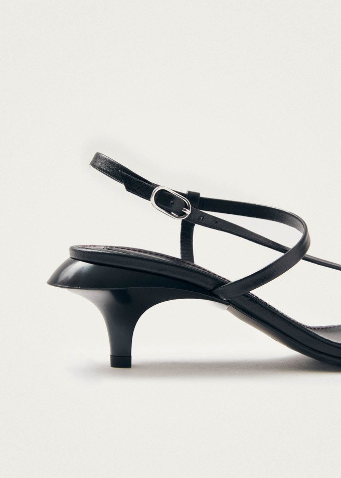 Magali Black Leather Sandals from Alohas