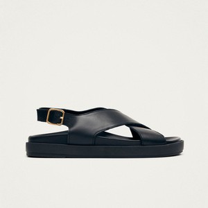 Nico Black Leather Sandals from Alohas