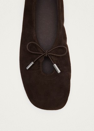 Rosalind Recycled Brown Leather Ballet Flats from Alohas