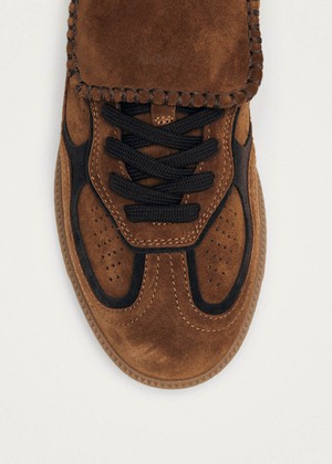 Tb.490 Club Suede Brown Leather Sneakers from Alohas
