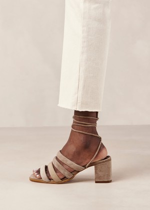 Letizia Shades Of Beige Leather Sandals from Alohas