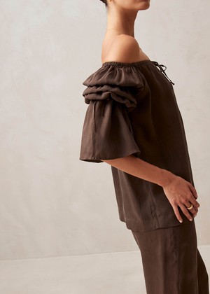 Mersea Brown Blouse from Alohas