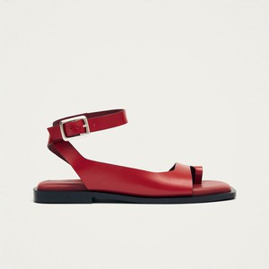 Tebas Red Leather Sandals from Alohas