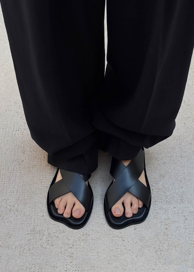 Nalu Black Leather Sandals from Alohas