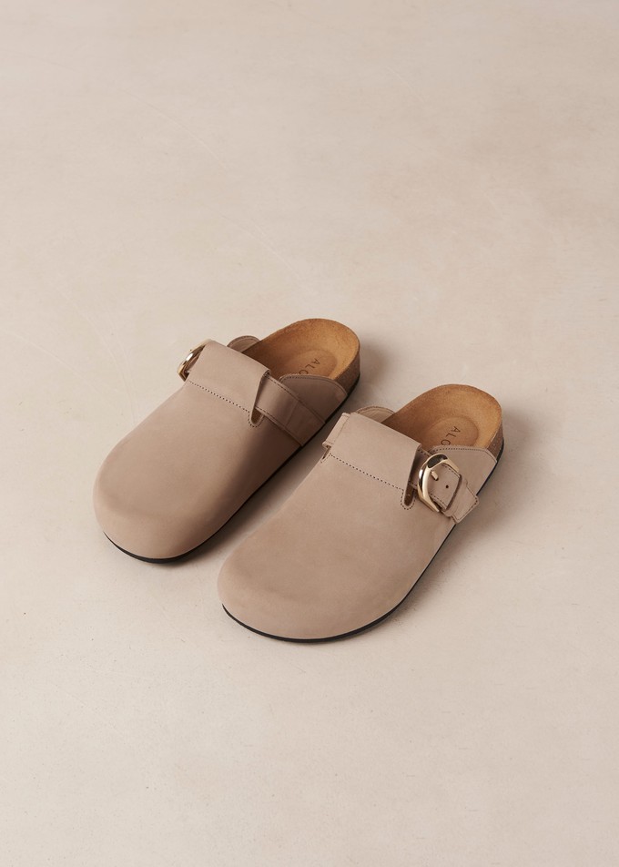 Travis Grey Leather Mules from Alohas