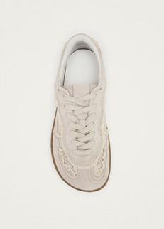 Tb.00 Barefoot Crochet Cream Leather Sneakers via Alohas