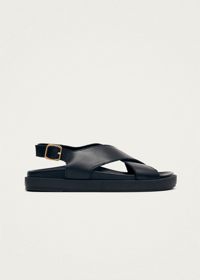 Nico Black Leather Sandals from Alohas