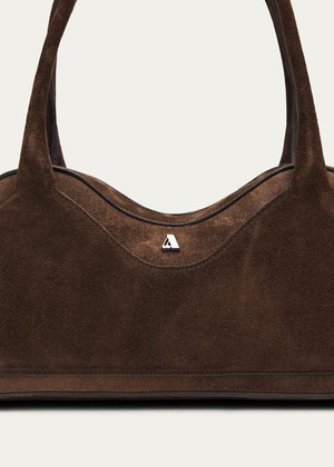 Hilma Suede Brown Leather Bag from Alohas