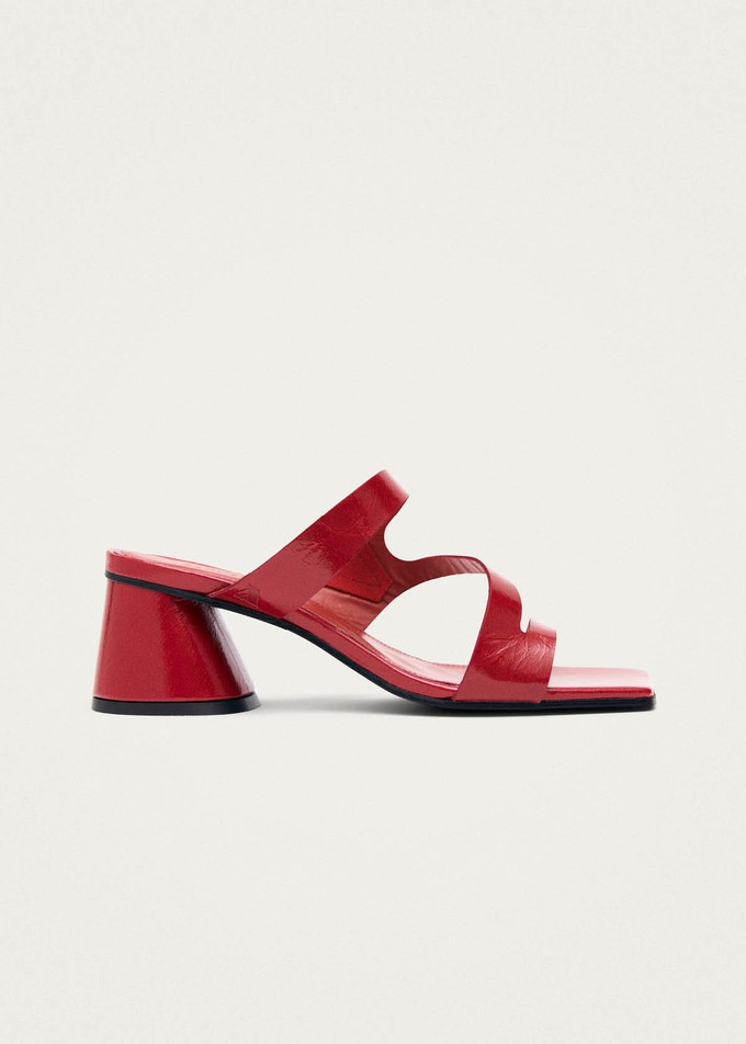 Orielle Rift Red Leather Sandals from Alohas
