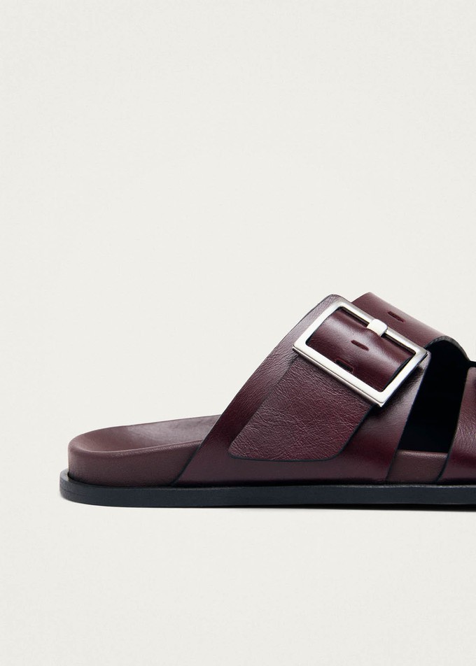 Alba Rift Burgundy Leather Sandals from Alohas