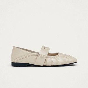 Bargo Cream Leather Ballet Flats from Alohas