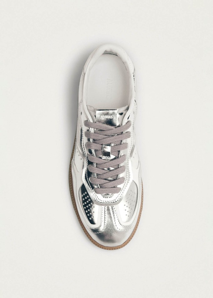 Tb.490 Rife Shimmer Silver Cream Leather Sneakers from Alohas