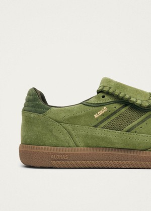 Tb.490 Club Suede Green Leather Sneakers from Alohas