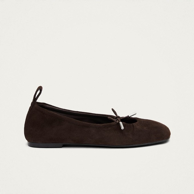 Rosalind Recycled Brown Leather Ballet Flats from Alohas
