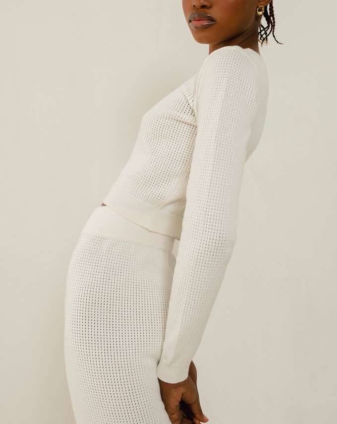 Roy Cream Tricot Sweater from Alohas