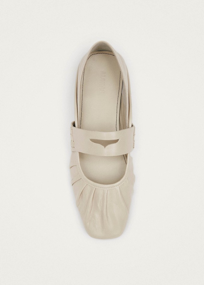Bargo Cream Leather Ballet Flats from Alohas