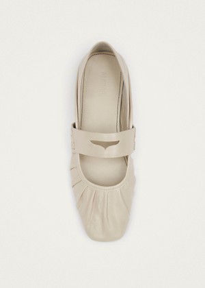 Bargo Cream Leather Ballet Flats from Alohas