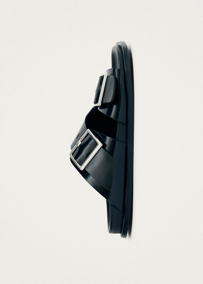 Alba Black Leather Sandals from Alohas