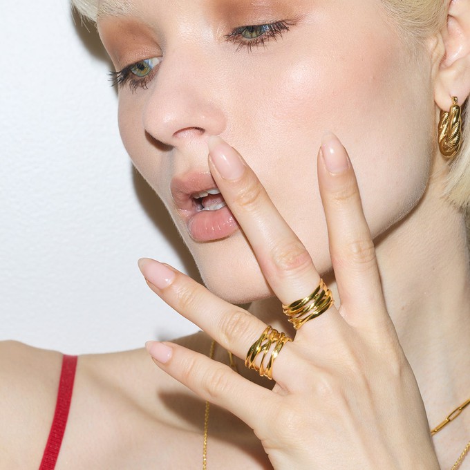 Genesis Gold Stacking Ring (adjustable) from Amadeus