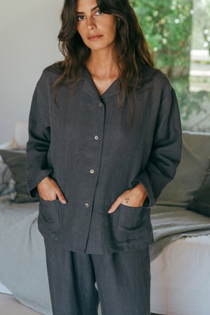 Pajama set SNOOZE in Charcoal from AmourLinen
