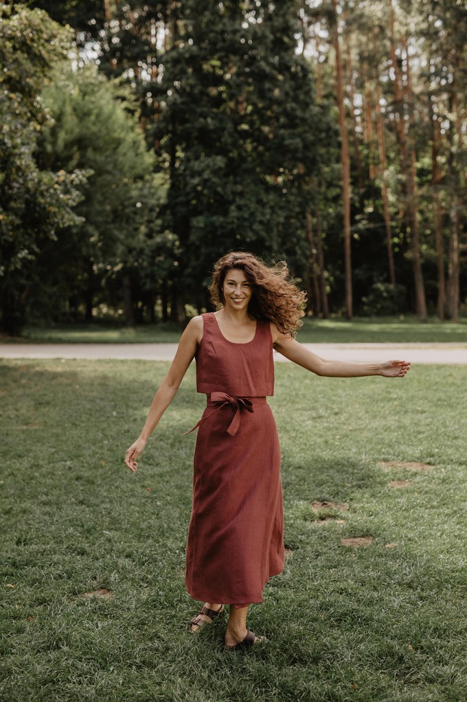 IRIS skirt in Terracotta from AmourLinen