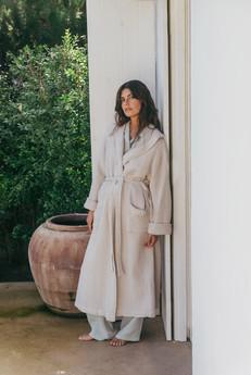 Waffle bathrobe SNUGGLE in Cream via AmourLinen