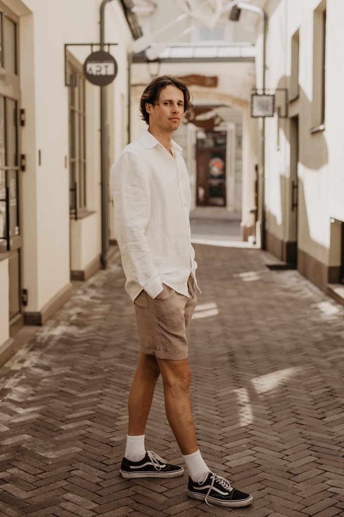 ARES shorts in Rosy Brown from AmourLinen