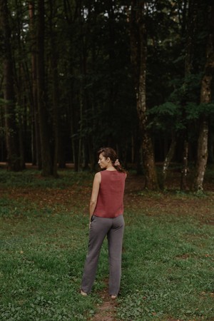 MALMO pants in Charcoal from AmourLinen