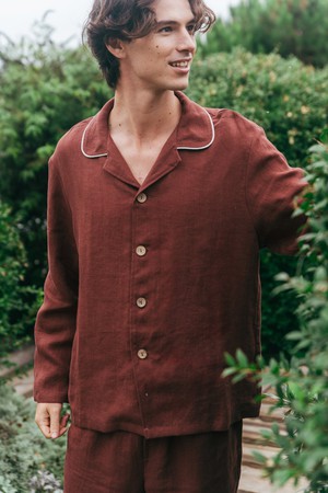 Pajama set HARRY in Terracota from AmourLinen