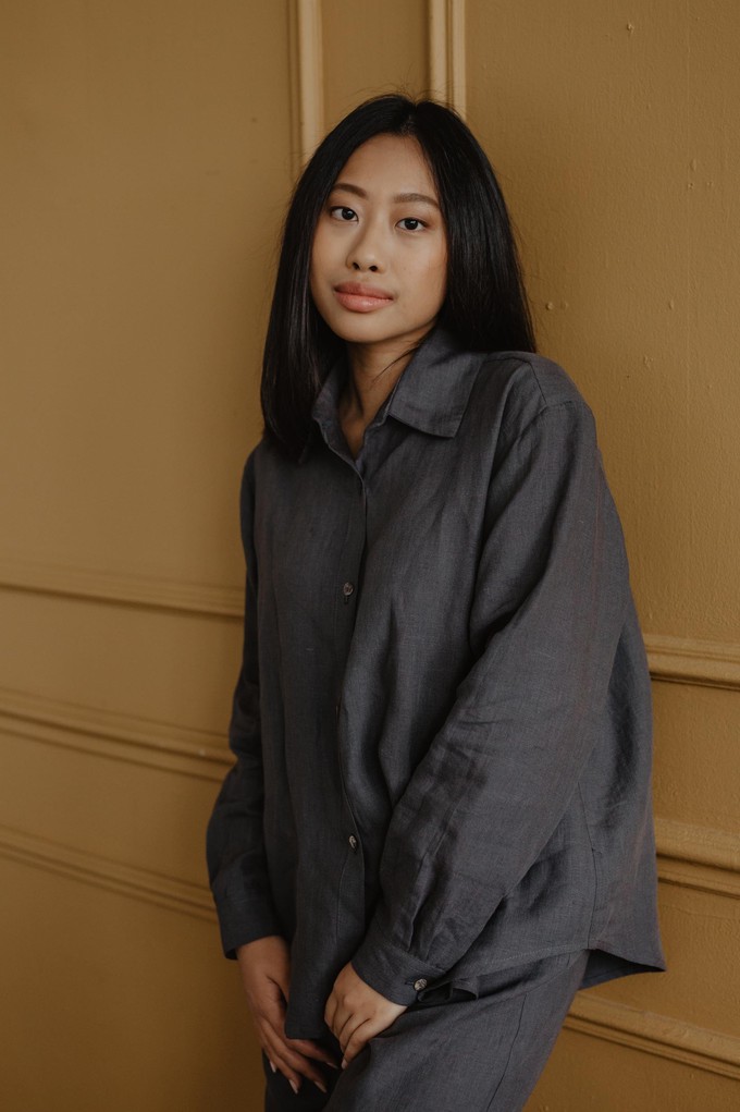 ODENSE shirt in Charcoal from AmourLinen