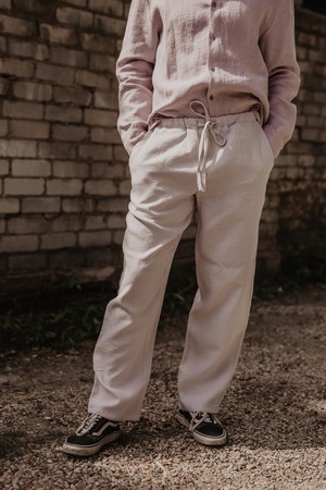 ADONIS pants in Cream from AmourLinen
