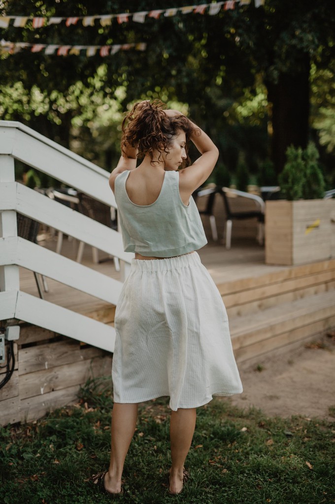 PIPPA crop top in Sage Green from AmourLinen