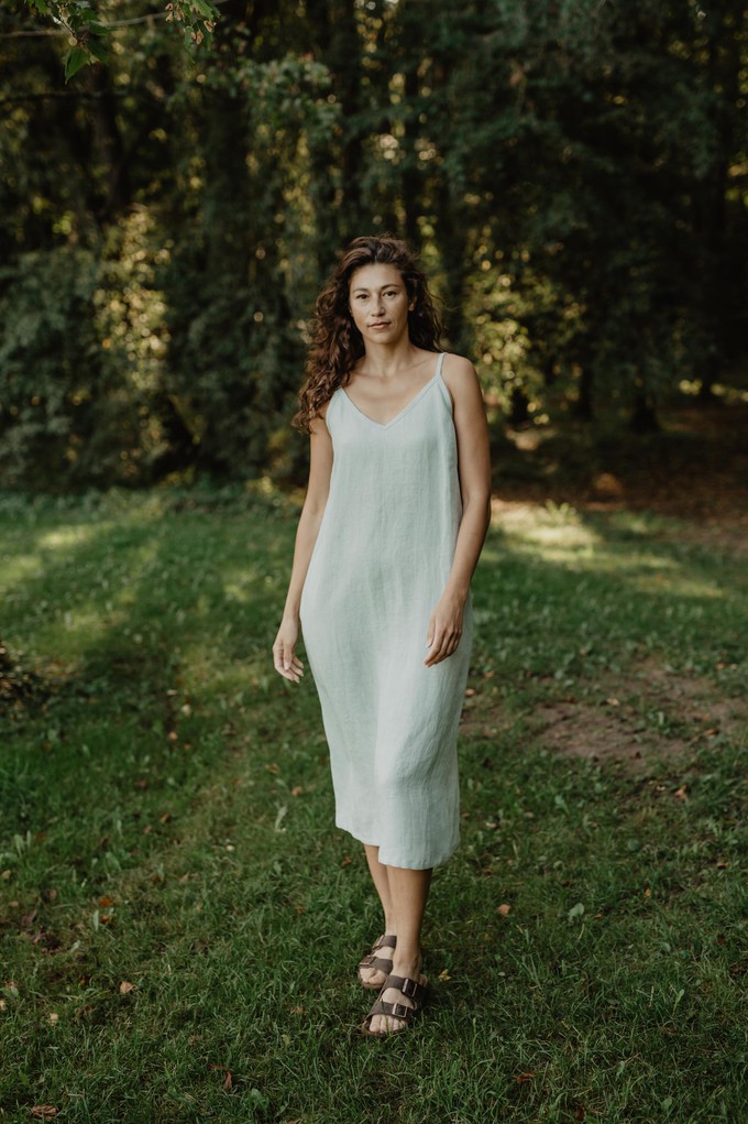 JAKARTA dress in Sage Green from AmourLinen