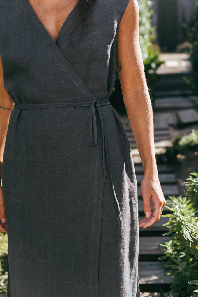 AURORA dress in Charcoal from AmourLinen