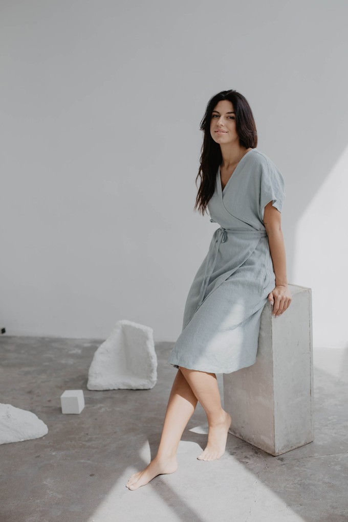 OLIVIA dress in Sage Green from AmourLinen