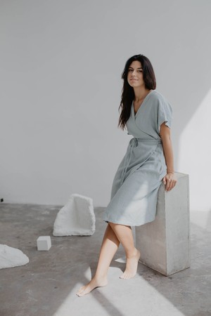 OLIVIA dress in Sage Green from AmourLinen