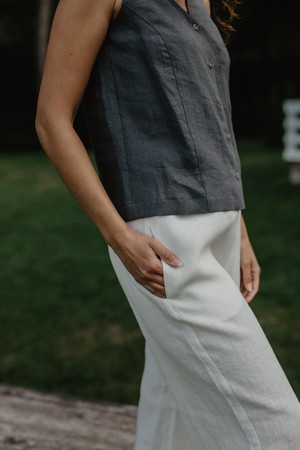 OULU pants in White from AmourLinen