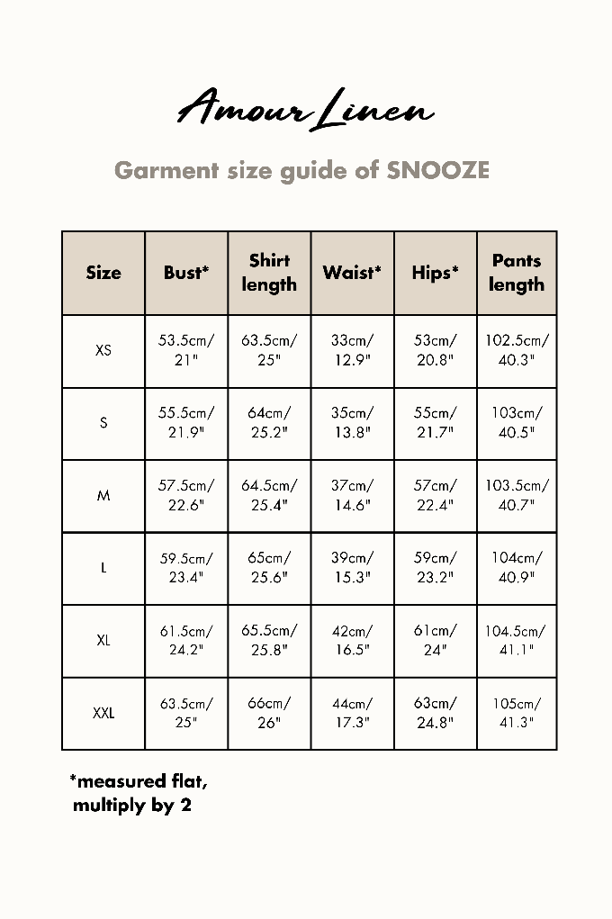 Pajama set SNOOZE in Sage Green from AmourLinen